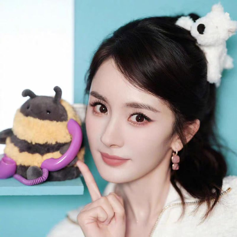 杨幂同款小狗棉花发夹女可爱西高地犬毛绒碎发夹个性时尚百搭发饰|undefined