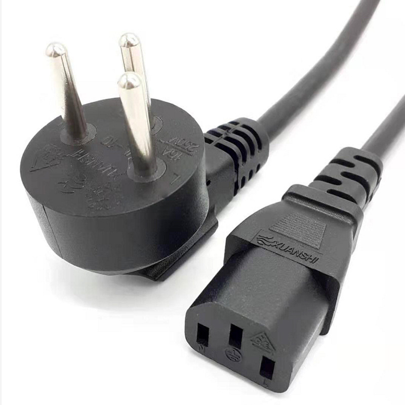 以色列电源线三芯0.75平方C13品字尾电饭煲插头线以色列规电源线