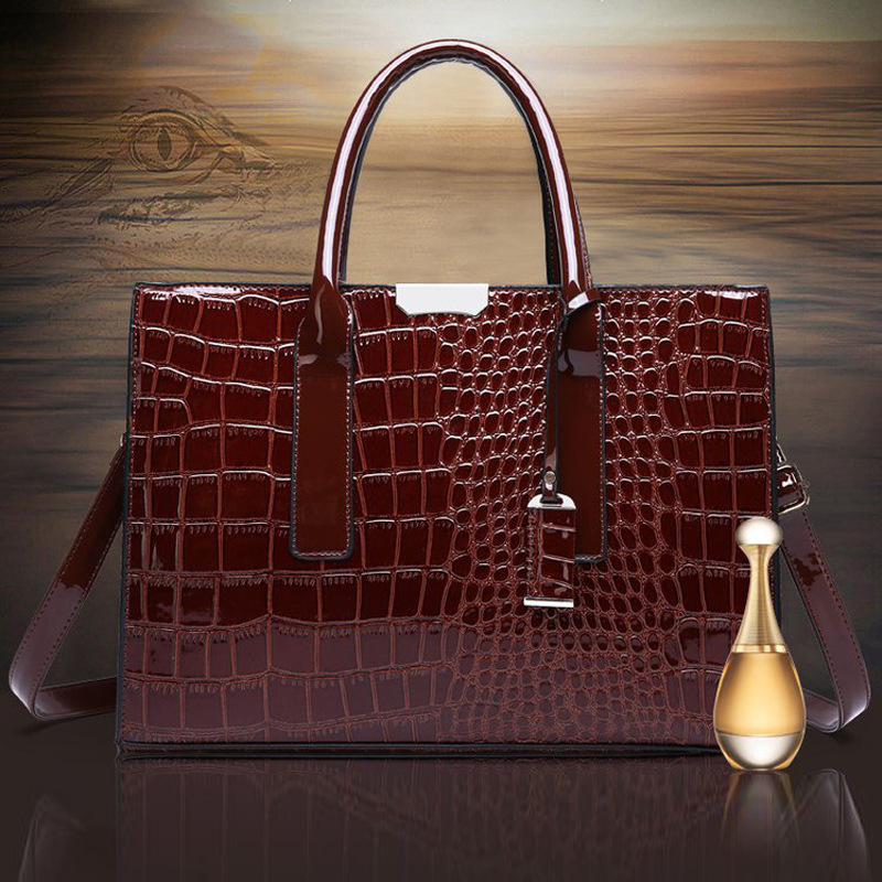 New style women's handbag, crocodile pattern, European and American single shoulder crossbody tote bag, cross-border one-stop service, global 