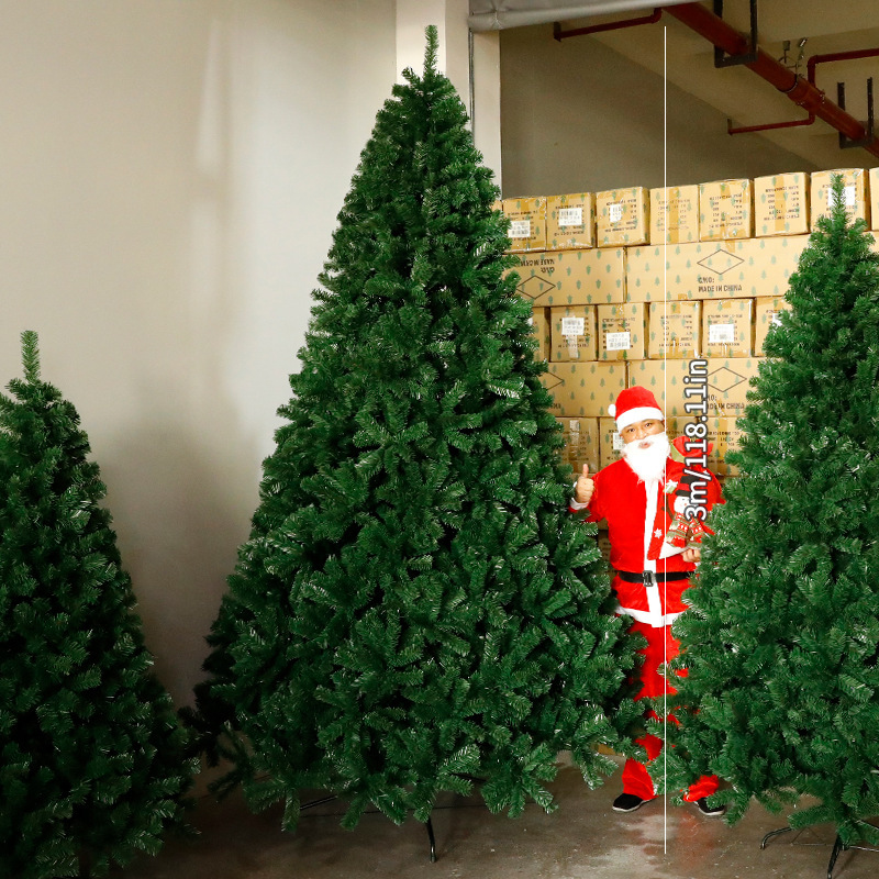 Shengyuan nuevo tamaño completo PVC gran árbol de Navidad decoraciones Navidad ambiente interior y exterior diseño de escena