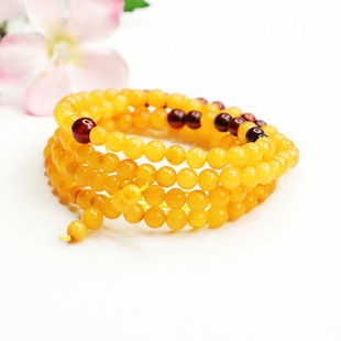 Xinyu Live on behalf of natural honey chicken oil yellow beeswax necklace amber sweater chain jewelry gift