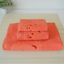 无捻竹纤维毛巾卡通毛巾小学生毛巾提花吸水加厚幼儿园宝宝洗脸巾