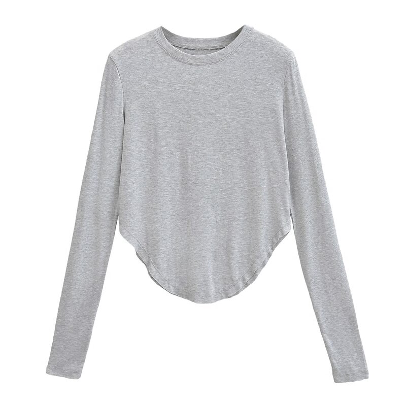 Hot girl Summer lazy loose mask T-shirt draping sun protection sports blouse yoga top women's long sleeve round hem Hot girl Summer lazy loose mask T-shirt draping sun protection sports blouse yoga top women's long sleeve round hem