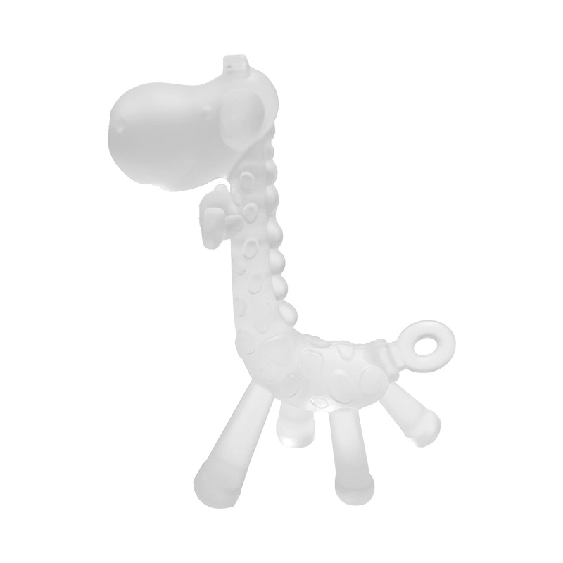 Amazon venta caliente madre y bebé diente para niños girafa entrenamiento de bebés mordida feliz mordida anti-comer artefacto de mano amigable con el medio ambiente fácil de lavar