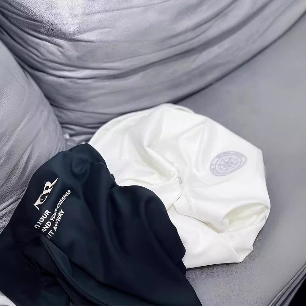T-shirt à manches courtes en cuivre ammoniac avec broderie patch lettre col rond ample chemise de base épaisse d'hiver américaine_voghion.com