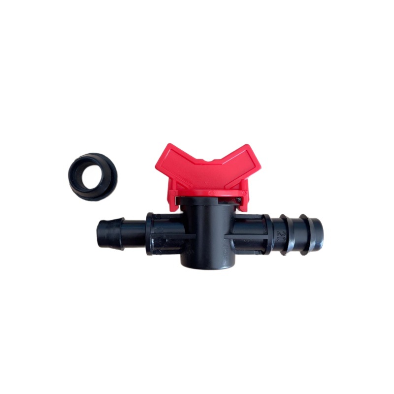 Válvula de derivación para tuberías 20PE completamente nueva con junta de goma tipo T, perforada 16 mm, interruptor de enchufe, accesorios para tuberías de riego por goteo con microaspersión