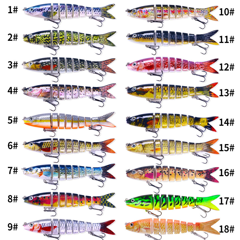 Nuevo Luya cebo multi-Sección de pescado 16 colores 13cm 18g biónico multi-Sección de cebo duro Comercio exterior Luya pesca cebo falso