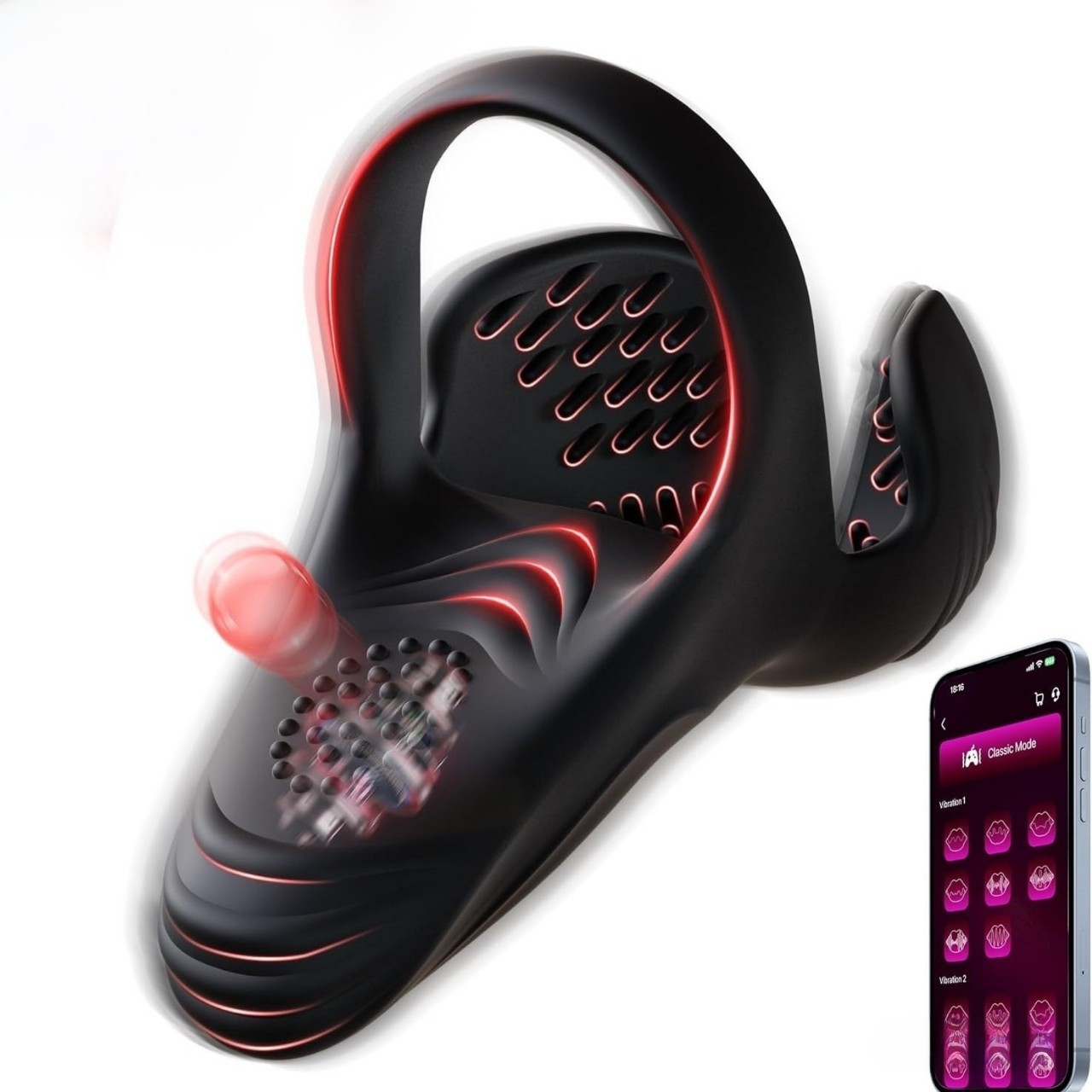 Dichun Perona App-Controlled Vibrating Ring with Wireless Remote for Male Training — detail image 1