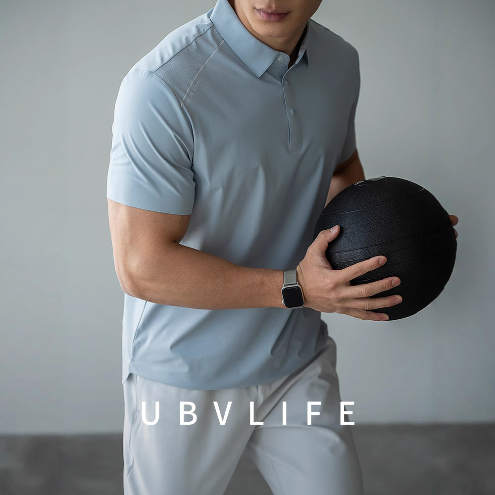 Traceless Cool Sense 7A Antibacterial Quick-drying Polo Shirt Men's 2025 Summer New Sports Casual Short-sleeved Top Men