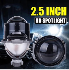 自動車ledヘッドライト2.5インチ双光レンズロスレスレンズh4 h 7 9005 9006遠近一体45w