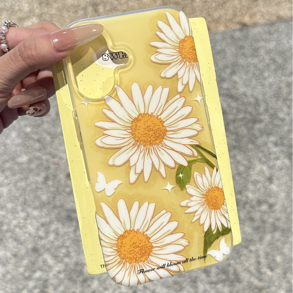 Flores de margarita frescas de verano para Apple 16Pro funda para teléfono 15/14 Nueva pareja de 15PM 16PM hembra 13