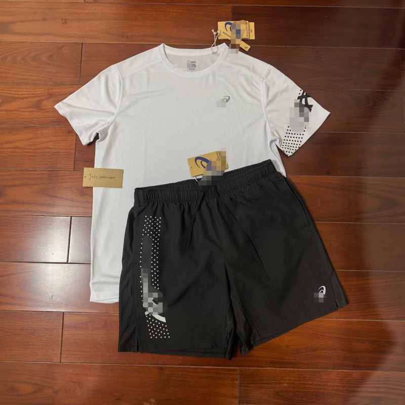 High-End Version 2026 European and American Men's Summer Sports Quick-Dry Breathable Simple Casual Round-Neck T-Shirt and Shorts Set High-End Version 2026 European and American Men's Summer Sports Quick-Dry Breathable Simple Casual Round-Neck T-Shirt and Shorts Set