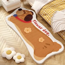 ins风卧室仿羊绒地毯卡通床边防滑防凉脚垫子女孩儿童房耐磨地垫