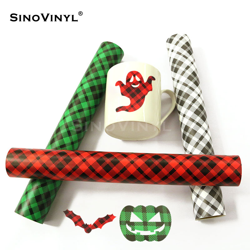 Xinlang Navidad Plaid pegatinas decorativas vacaciones festivo coche cuerpo pegatinas negro rojo Plaid publicidad letras papel instantáneas pegatinas