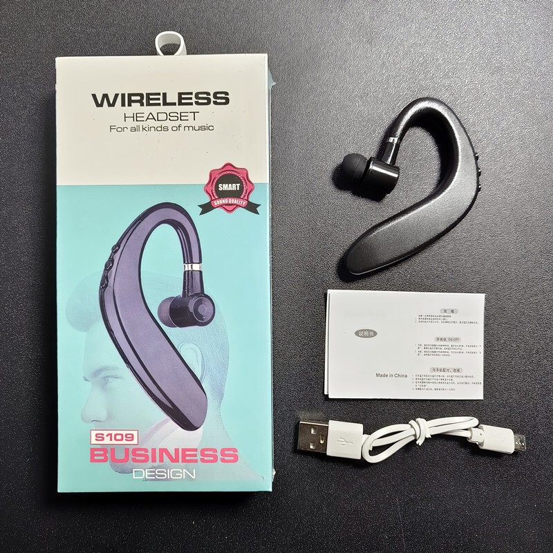 S109 Ear-Mounted Bluetooth Headset Wireless In-Ear Ultra-Long Battery Life Bluetooth Headset 5.0