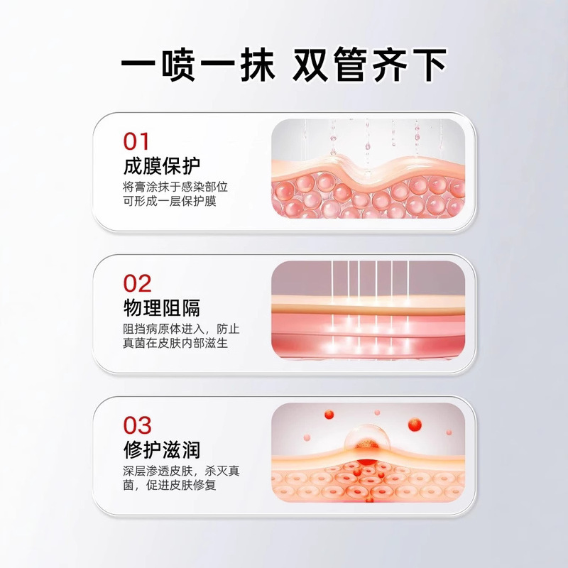香港足王足かゆみスプレー外用水虫軟膏足の臭い足汗スプレー家庭用フットケアセット|undefined