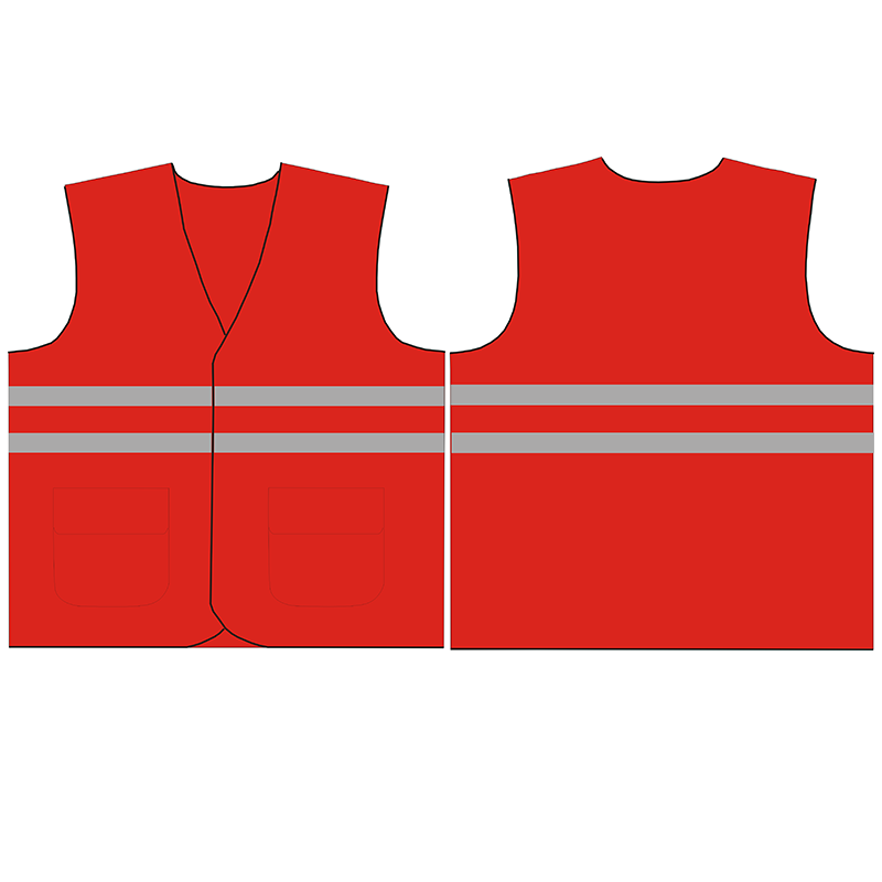 Clip de caballo de algodón rojo y amarillo chaleco reflectante eléctrico chaleco rojo jefe de trabajo guardián especial oficial de seguridad