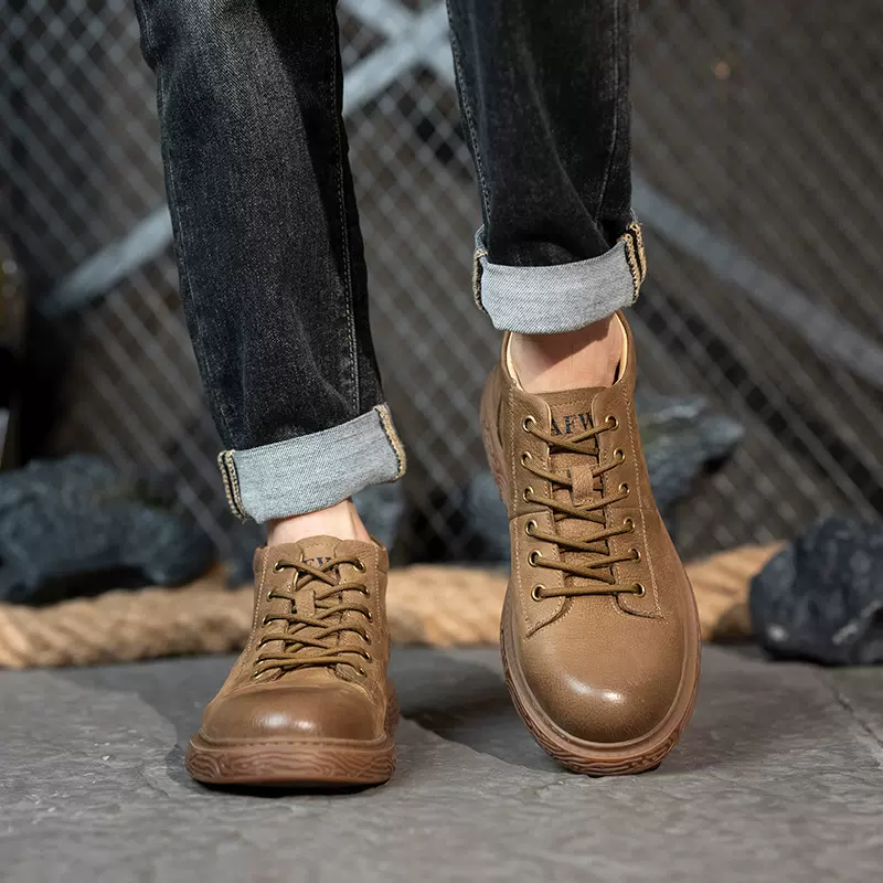 旅途马丁靴男英伦风复古真皮男靴子秋冬新款男皮靴机车靴ins潮鞋