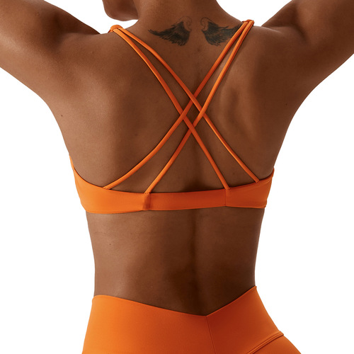 Zechuang European and American tight-fitting nude yoga clothes for women quick-drying and beautiful back sports bra running fitness yoga bra 8233