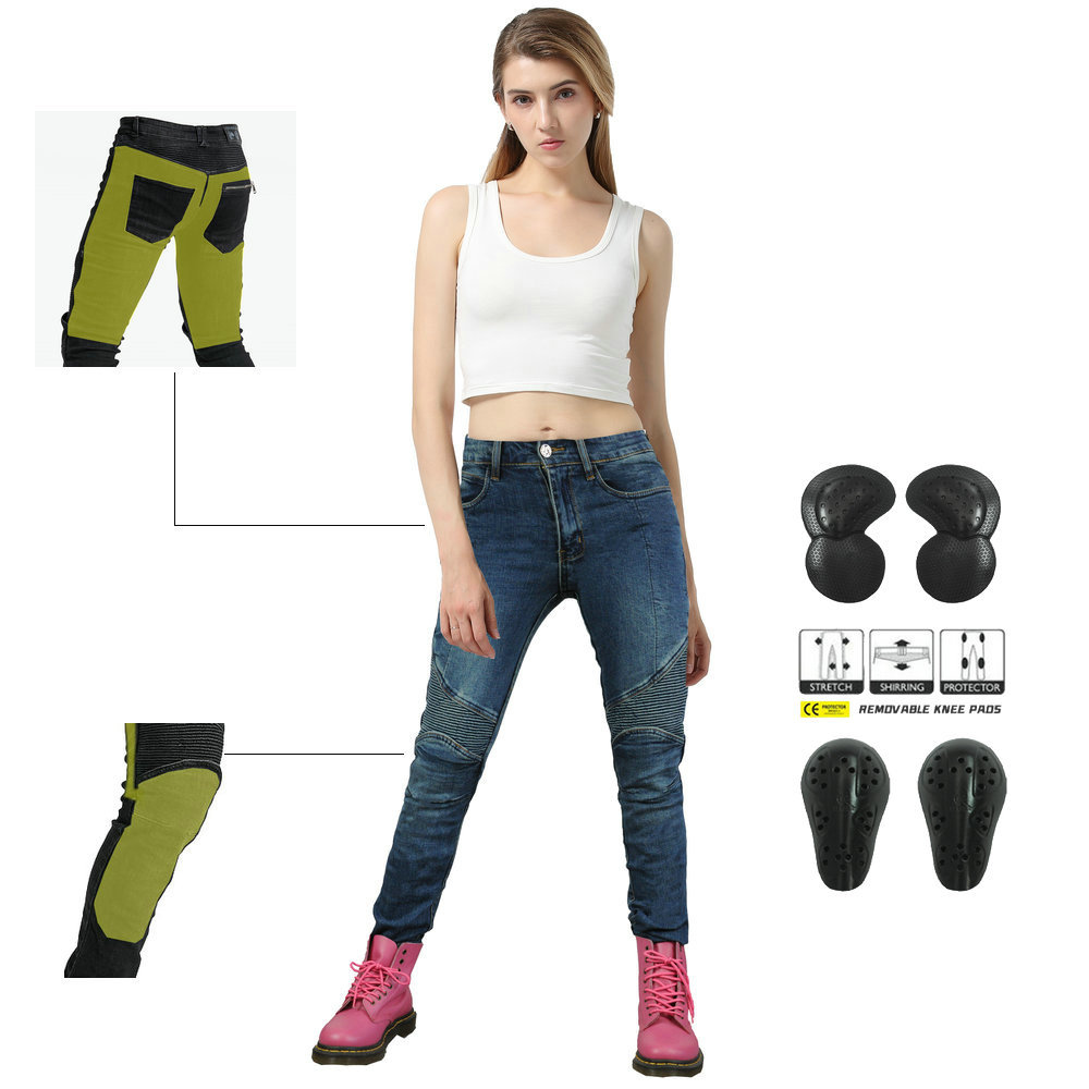 LOONG BIKER moto jeans Mujer Caballero resistente a la caída de la motocicleta pantalones de montar resistente a la rotura Kevlar resistente al desgaste