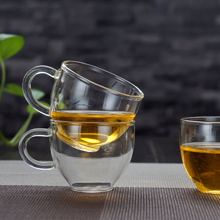 Small glass tea cup with handle small size household glass tea cup transparent glass kung fu tea set Tea Cup Small glass tea cup with handle small size household glass tea cup transparent glass kung fu tea set Tea Cup