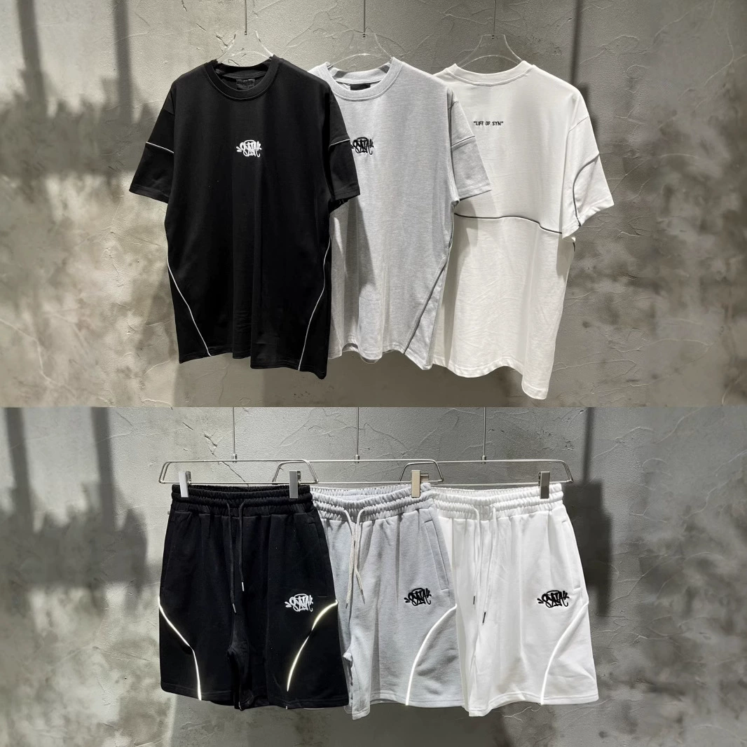 Set for men and women, brand summer shorts hip-hop style for leisure, American style, with short sleeve