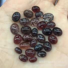 天然超七水晶椭圆蛋面戒面裸石颜色鲜艳发丝超多精品戒面
