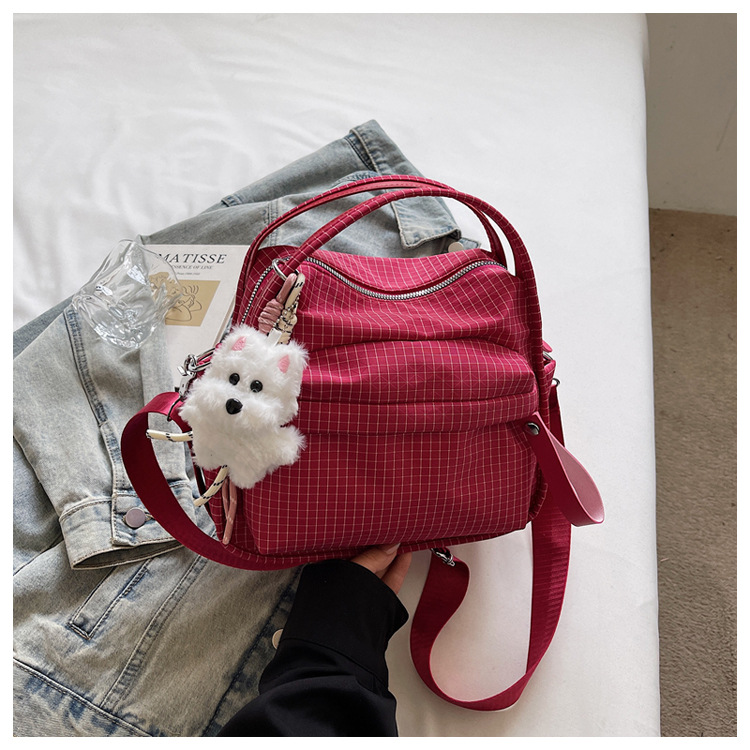 Casual bolso de mano ligero para mujeres 2026 nueva moda bolso de nylon cuadrado de viaje ocio mochila de hombro