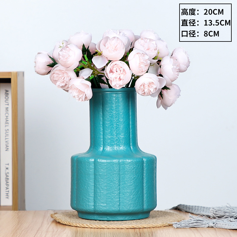 Luz de lujo nórdico hogar Luxor florero flores de aumento de agua Rosa lirio sala de estar escritorio simple decoraciones florero