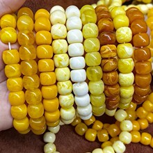 网红直播供货引流礼品俄料飘白花鸡油黄老蜜蜡琥珀手串男女款原石