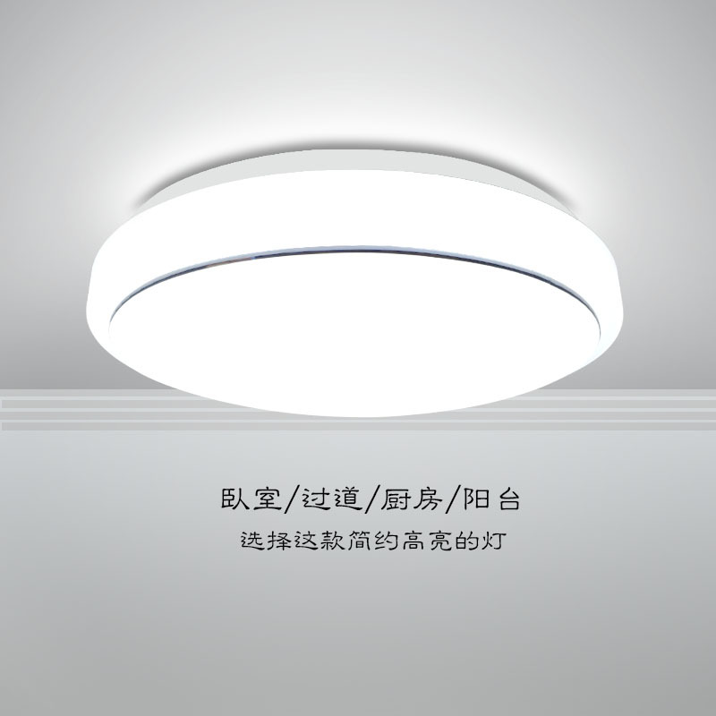 LED Ceiling Lights Living Room Kitchen Study Room Lights Dining Room Balcony Aisle Bread Lights All White Round Rice Sucking Pomelo