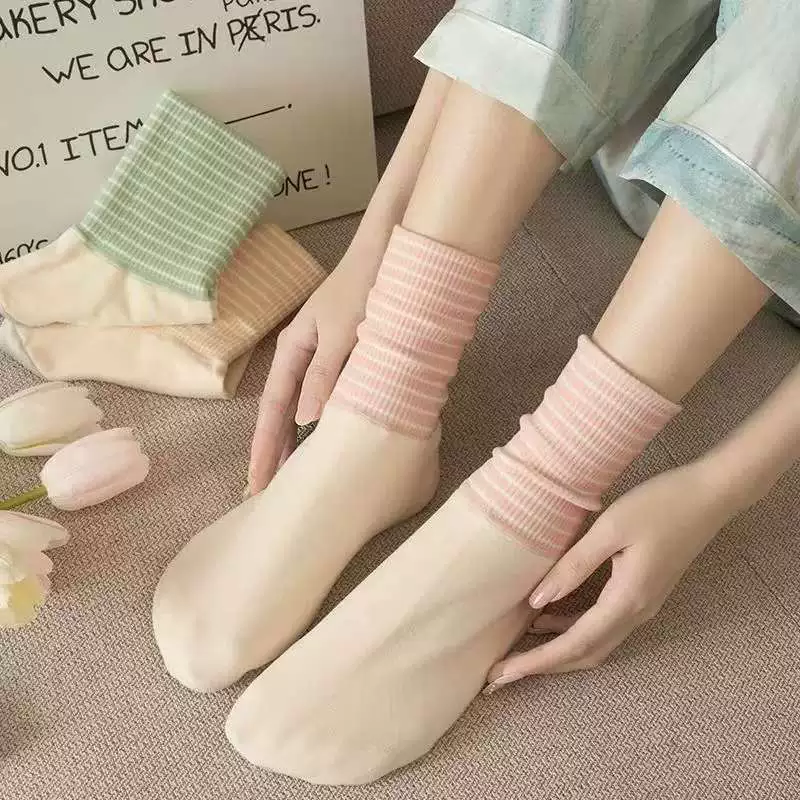Summer knee socks, plus size, mid-length, for beloved