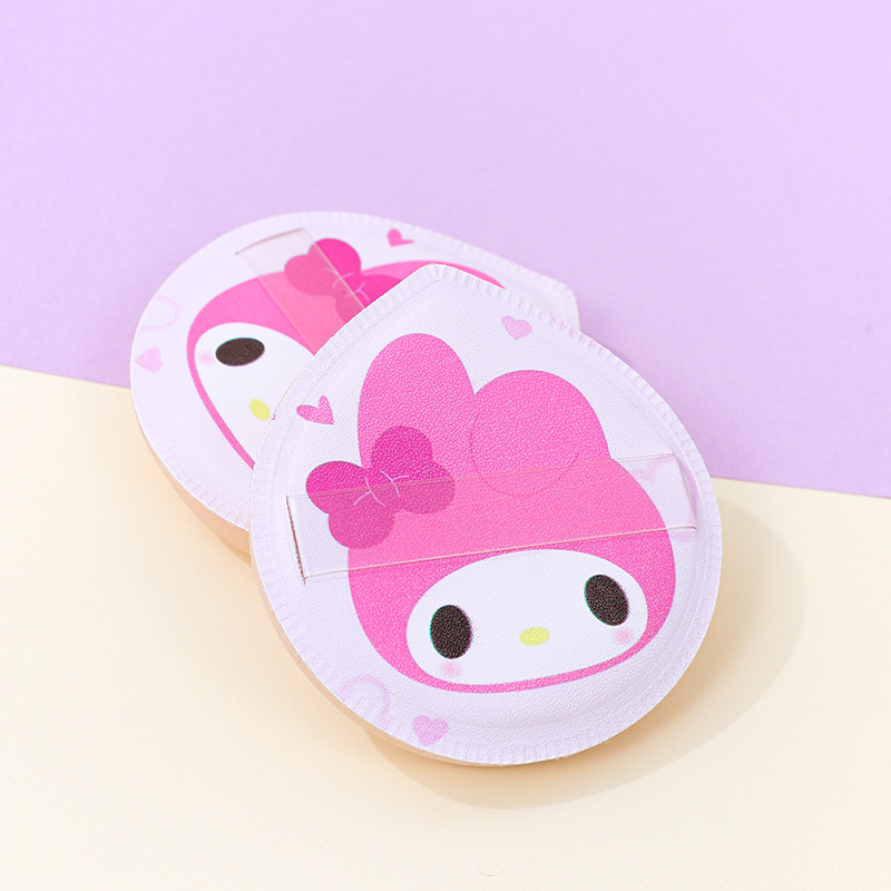 Personalizado en fábrica, gran borla de algodón de azúcar de 100 puntos, Q elástico, húmedo y seco, cojín de aire de esponja de maquillaje sin látex grueso