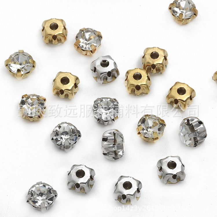 4MM单爪手缝爪钻1440颗/包 diy婚纱礼服发箍发饰装饰品配饰