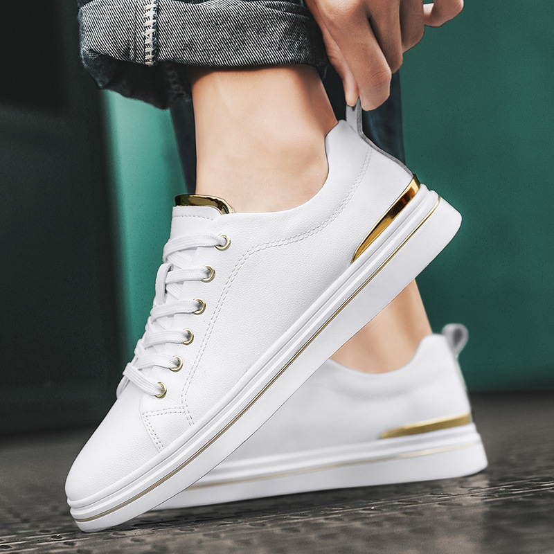 Soft Cowhide White Shoes for Men 2024 New White Sneakers Trendyy Versatile Suits Sports Casual Trendy Shoes Soft Cowhide White Shoes for Men 2024 New White Sneakers Trendyy Versatile Suits Sports Casual Trendy Shoes