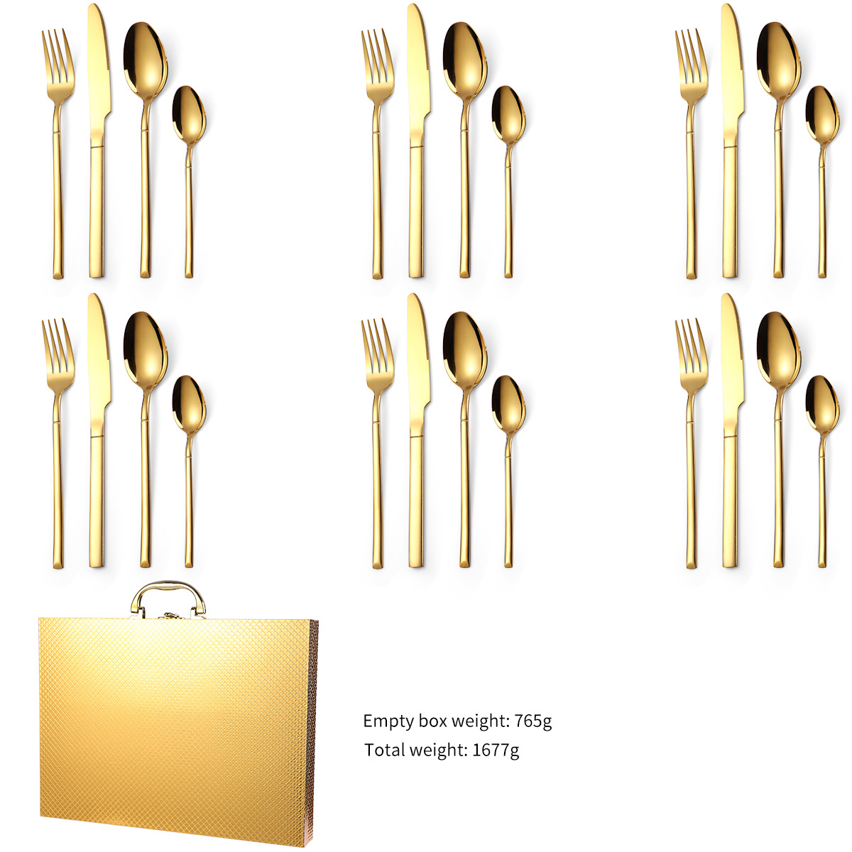 跨境廠家批發不鏽鋼騎士餐具套裝刀叉勺子12/24/36件套家用禮盒