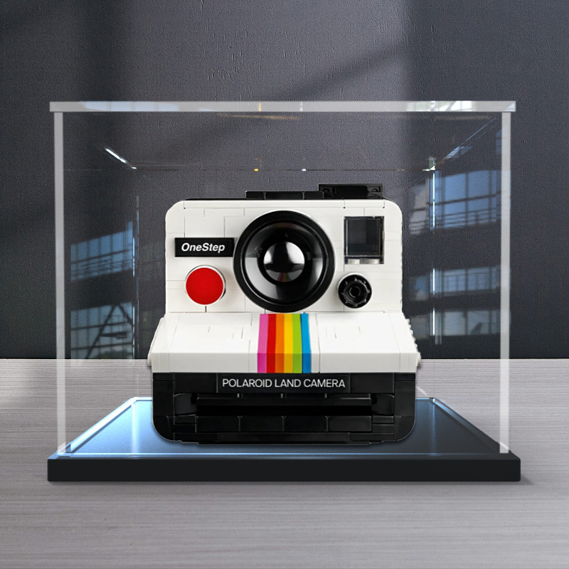 Acrylic display box suitable for Lego 21345 Polaroid SX-70 camera Polaroid building block model dust cover Acrylic display box suitable for Lego 21345 Polaroid SX-70 camera Polaroid building block model dust cover