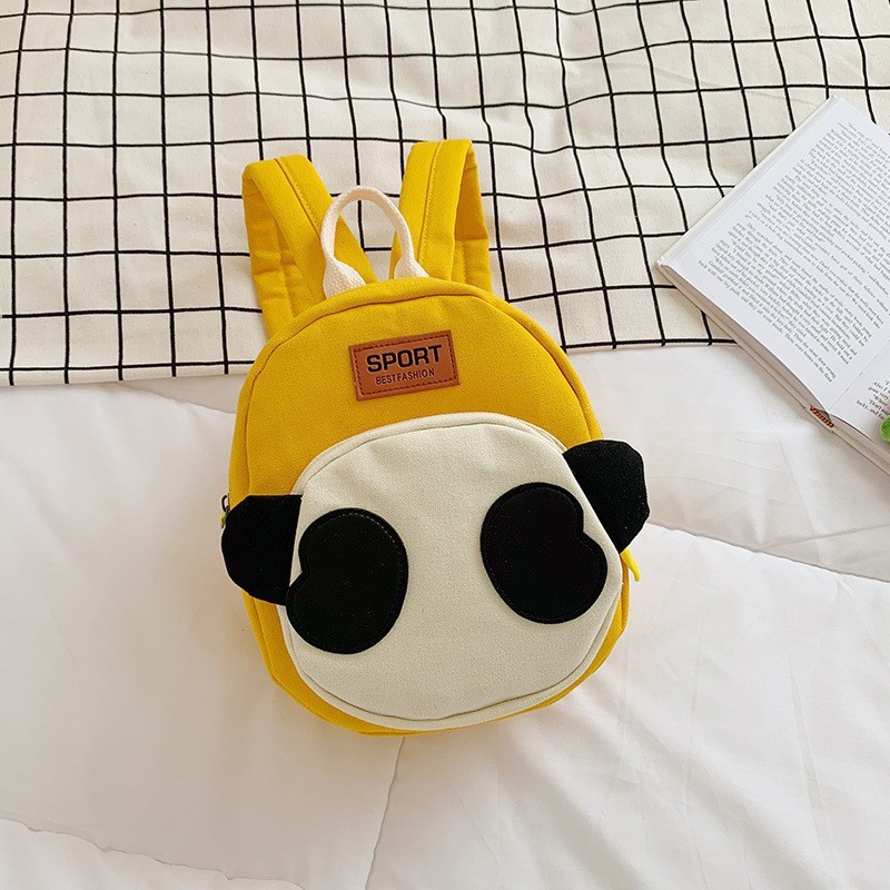 [canvas] yellow panda/mini/kids backpack // huge discount