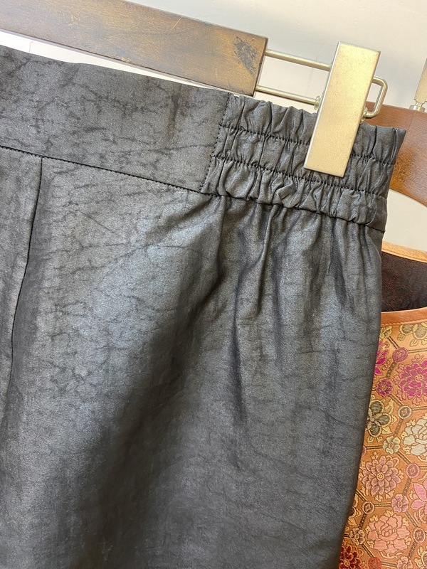 非遺香雲紗黒亀ひび高腰ストレートパンツ女性秋冬新商品シルク弾性腰カジュアルパンツ|undefined