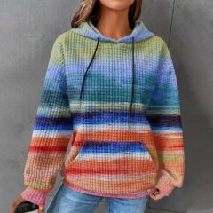 2025秋季新款跨境亚马逊独立站3D印花小方格套头欧码卫衣一件d制