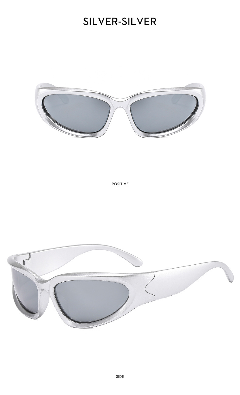 Millennium Future New Y2K Spicy Girl Cycling Punk Sports Network Occhiali da sole rossi Occhiali alla moda da donna_voghion.com