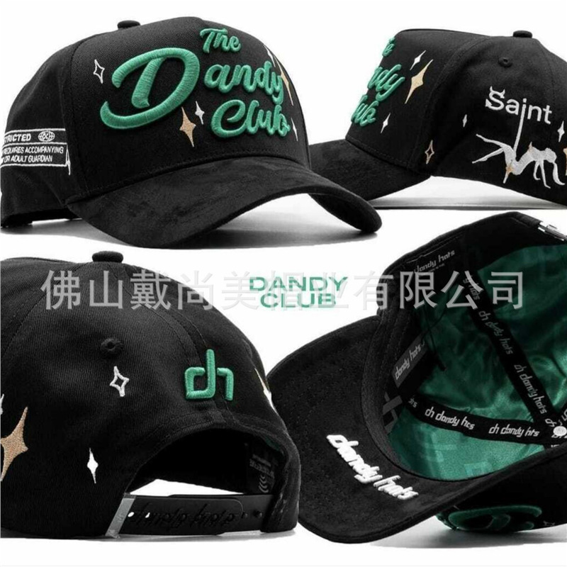 Foreign Trade Cross-Border Dandy Hats Trendy Hip-Hop Beard Embroidery Baseball Cap 31 Hat Cap with Rhinestones Dandy Hat
