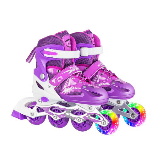 Factory Direct Sales Children's Roller Skates Flash PVC Roller Skates Boys Girls Roller Skates Adjustable Wholesale