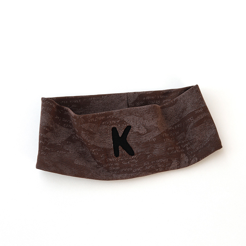 Tocado coreano en letras casuales pañuelos de borde ancho estilo europeo y americano correa de pelo deportiva lavado de la cara correa de pelo para mujeres