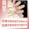 Nail stickers, fake nails, mountain tea with bow, ready-made product, wholesale