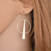 Universal fashionable earrings, European style, simple and elegant design, wholesale, wish