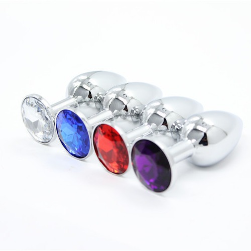 Gran metal anal plug color Diamante de acero inoxidable metal gema femenina sexy anal plug agravado productos para el cuidado de la salud