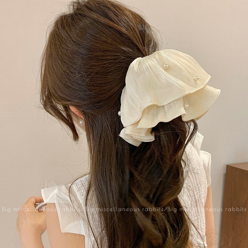 Bolas de cabeza de intestino grueso anillo de cabello de alta sensación de flores de cabello 2026 nuevo disco de cabello cuerda de cabello anillo de cabello de mujer joyas de cabello