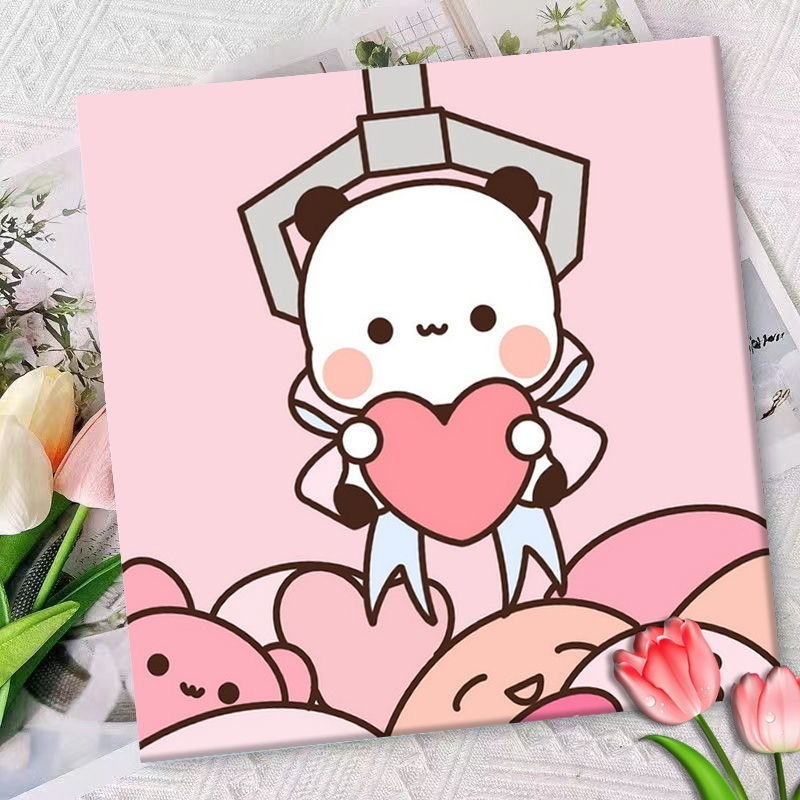 スポンジ・ボブ デジタル油絵 DIY 漫画アニメ 子供向け 手塗り装飾画 置物 環境に優しい|undefined