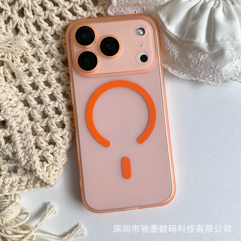 适用iPhone17promax磨砂磁吸手机壳苹果16镜头膜全包15防摔PC套14|undefined
